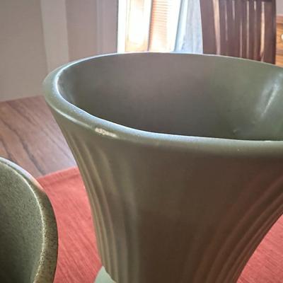 8 pc Vase Asst. Hull, Haeger, Floraline, USA - Green