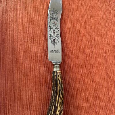 KLA-TRA-SO Stag Horn Carving Set in Original Box