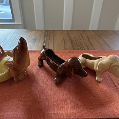 3 Dauchshund Small Planters