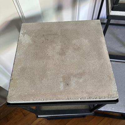 6 Black Metal & Cement Tables/Plant Stands