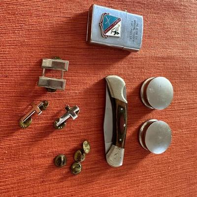 Pocket Knife, Metal Lighter, Lapel Pins