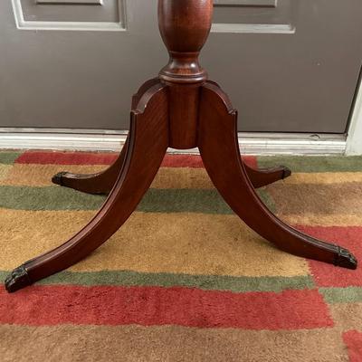 Oval Wood Pedestal Table