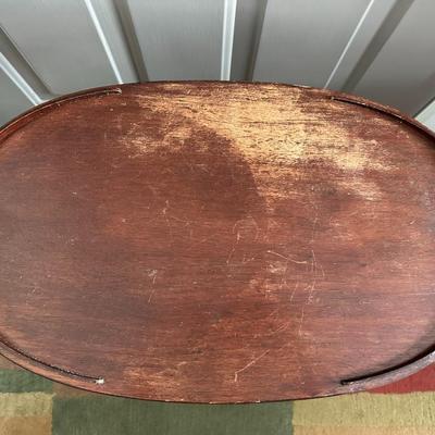Oval Wood Pedestal Table