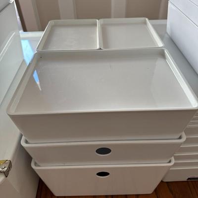 Mainstay & Ikea Organization Stackabble Storage Bins w/Lids