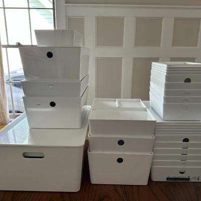 Mainstay & Ikea Organization Stackabble Storage Bins w/Lids