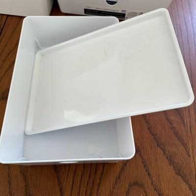 Mainstay & Ikea Organization Stackabble Storage Bins w/Lids