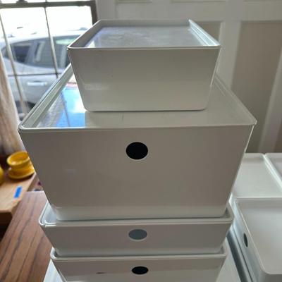 Mainstay & Ikea Organization Stackabble Storage Bins w/Lids