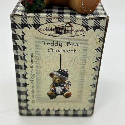 Cobble Creek Teddy Bear Star Attire Christmas Tree Ornament with Original Box