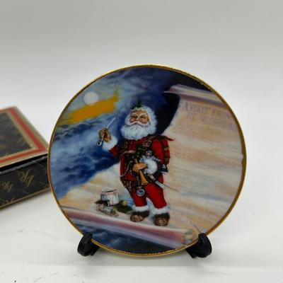 Vintage Duncan Royale History of Santa Claus Nast Display Plate with Original Box