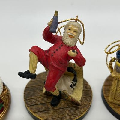The Norman Rockwell Family Trust Santa Figurines & Unmarked Traditional Santa Claus Holiday Figurine