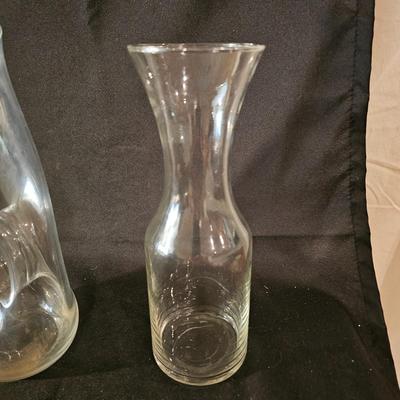 Pair of Glass Pitchers (K-JS)