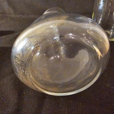 Pair of Glass Pitchers (K-JS)