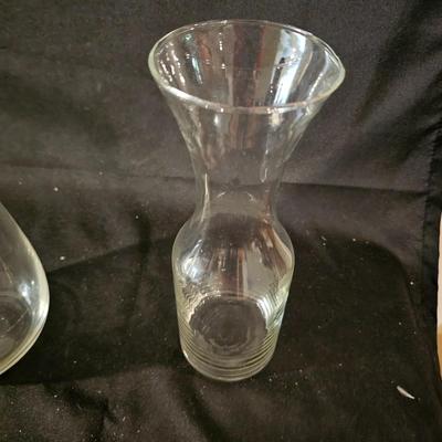 Pair of Glass Pitchers (K-JS)