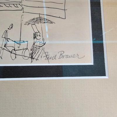 Three Fred Brauer Pencil Signed Art (PS-JS)