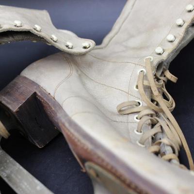 Vintage A.G. Spalding Bros. White Snow Ice Skates