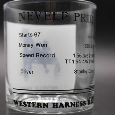 Nevele Pride Western Harness Racing Commemorative Drinking Barware Glass Cup