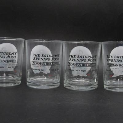 The Saturday Evening Post Norman Rockwell Glassware Drinkware Collection
