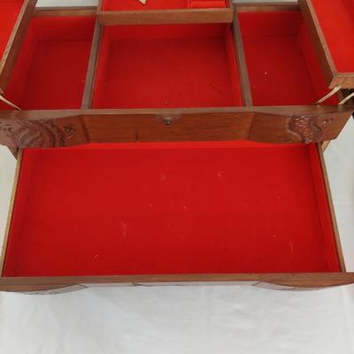 Vintage Jewelry Box with Costume Jewelry (B1-BBL)