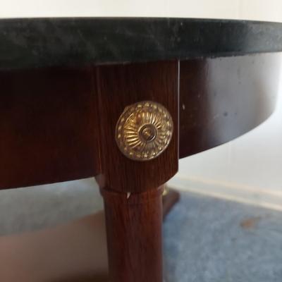 Marble Top Round Coffee Table (LR-BBL)