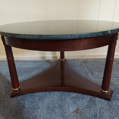 Marble Top Round Coffee Table (LR-BBL)