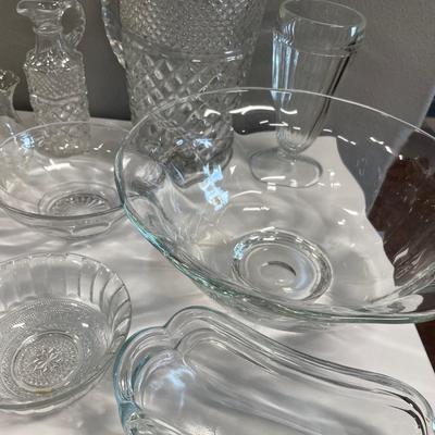 Waterford candle holder and clear glass