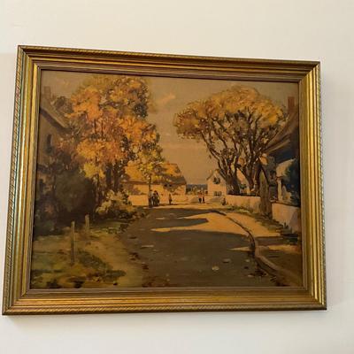 F-1146 Vintage Anthony Thieme 1888-1954 American Framed Oleograph