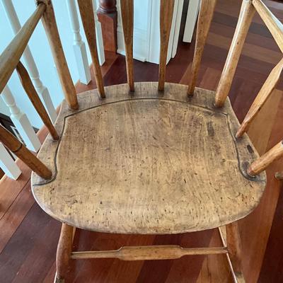 B1160 Antique Arrow Back Rocking Chair, Desk Chair and Ottoman