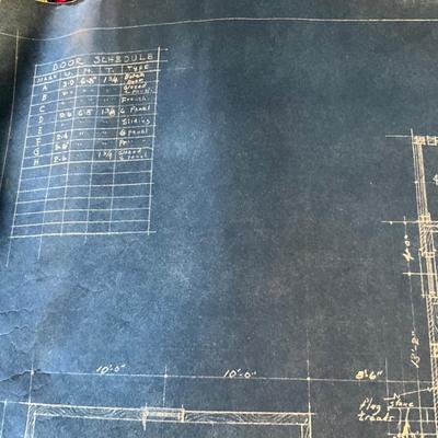 B1161 Lot of Vintage Architect, Blue Prints, House Plans