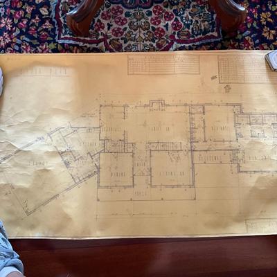 B1161 Lot of Vintage Architect, Blue Prints, House Plans