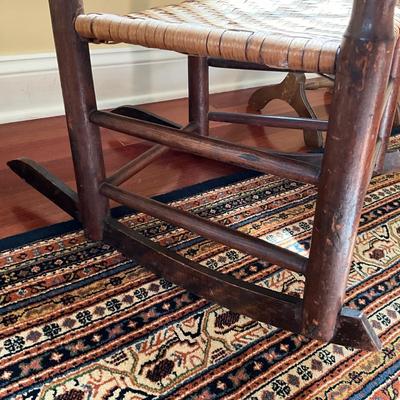 UB1165 Antique MA. Rocker with Vintage Sewing Stand
