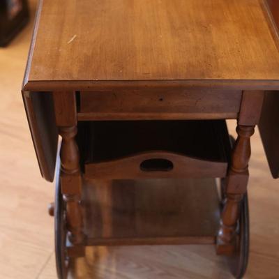 Vintage Solid Maple Tea/Bar Cart