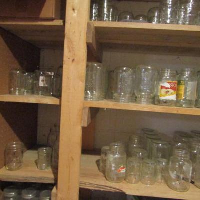 Large Assortment of Glass Jars- Various Makers and Sizes