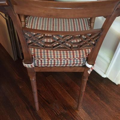 Vintage mahogany chair with open design back
