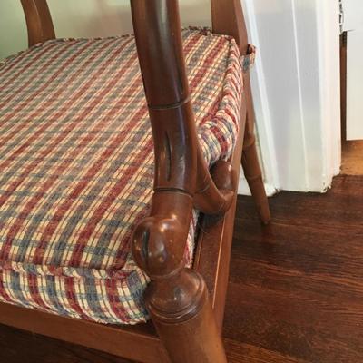 Vintage mahogany chair with open design back