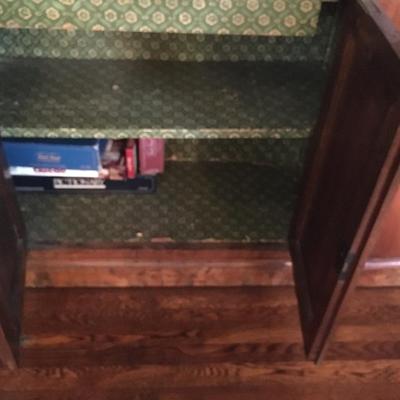 Antique Pair of tall wood cabinets