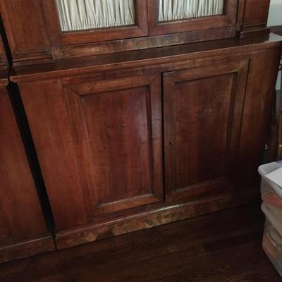 Antique Pair of tall wood cabinets