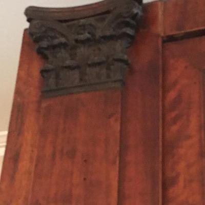 Antique Pair of tall wood cabinets