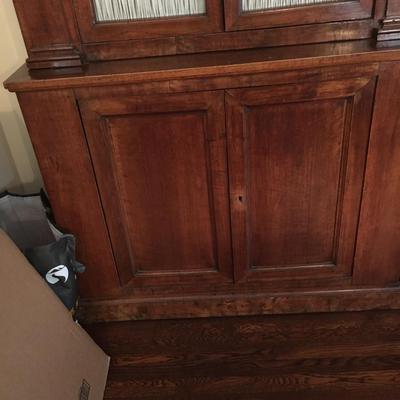 Antique Pair of tall wood cabinets