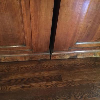 Antique Pair of tall wood cabinets