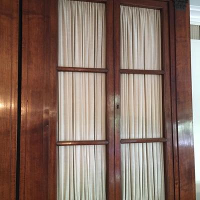 Antique Pair of tall wood cabinets