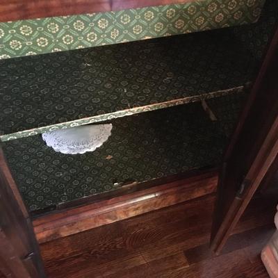 Antique Pair of tall wood cabinets