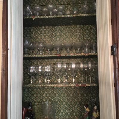 Antique Pair of tall wood cabinets
