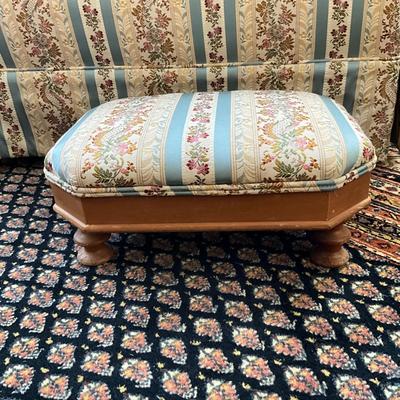 UB1170 Newly Upholstered Vintage Club Chair with Matching Victorian Stool