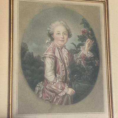 UB1173 Antique Signed Elizabeth Milner Engraving "LeComte de Nogent"