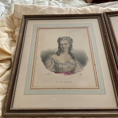 UB1178 Pair of French Colored Lithographs by Francois De Delpeck