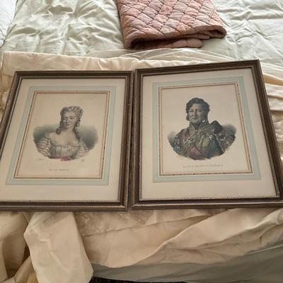 UB1178 Pair of French Colored Lithographs by Francois De Delpeck