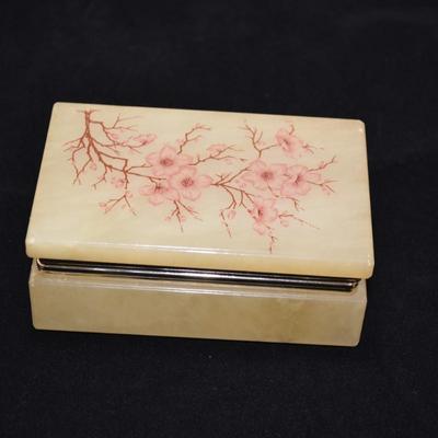Beautiful Italian Alabaster Trinket Box