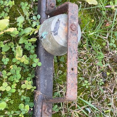 428 Antique Children's Red Sled with Bell