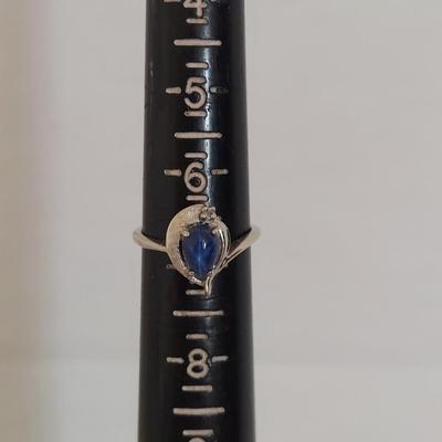 14k White Gold Star Sapphire Ring (B1-BBL)