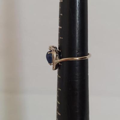 14k White Gold Star Sapphire Ring (B1-BBL)